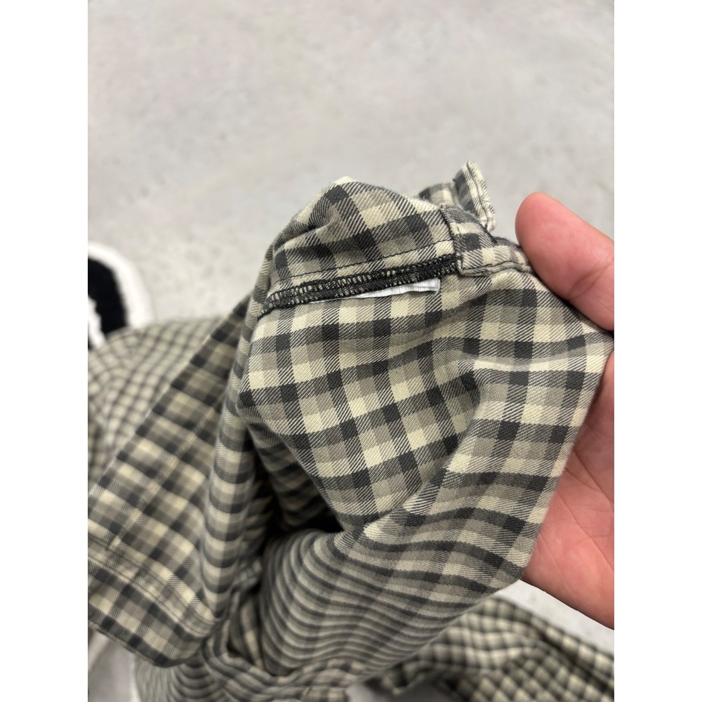 Arcteryx Mens Long Sleeve Button Down Gingham Plaid Shirt Grey Small Logo - Picture 4 of 6